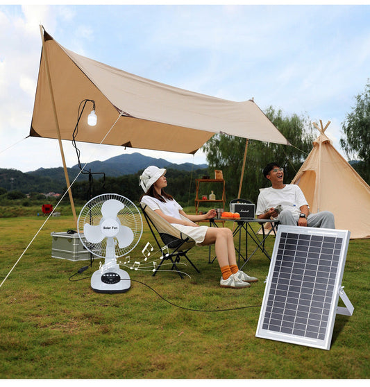 solar fan (High power solar electric fan with mobile phone charging,lighting)
