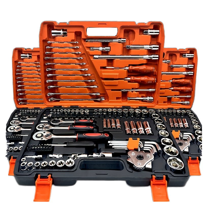 121-Piece Socket Wrench Set Chrome Vanadium Steel Home Use Ratchet Wrench Auto Repair Tool Multi-Function Screwdriver Bits