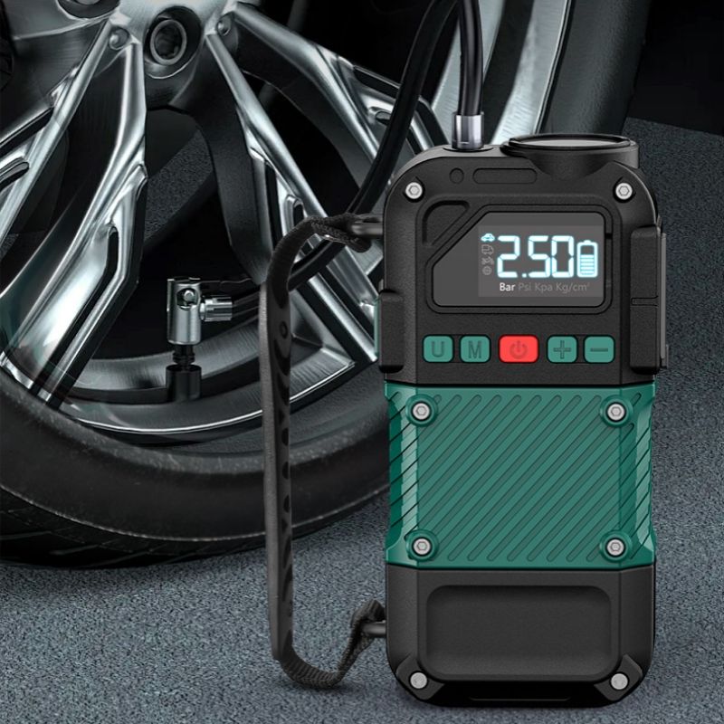 Best-selling portable multi-function best 12V car battery jump starter with air compressor pump tyre inflator power bank station pack kit